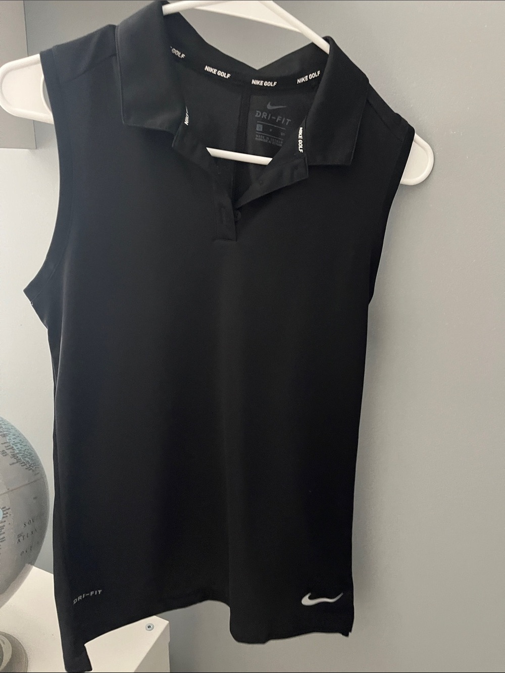 Nike Black Sleeveless Dri-FIT Polo Tank